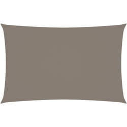 Voile toile d'ombrage parasol tissu oxford rectangulaire 5 x 8 m taupe