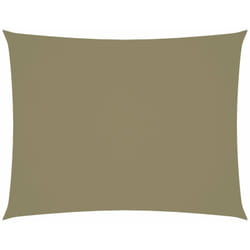 Voile toile d'ombrage parasol tissu oxford rectangulaire 6 x 7 m beige