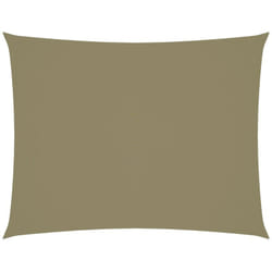 Helloshop26 - Voile d'ombrage parasol tissu oxford rectangulaire 6 x 8 m beige