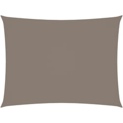 Voile toile d'ombrage parasol tissu oxford rectangulaire 6 x 8 m taupe