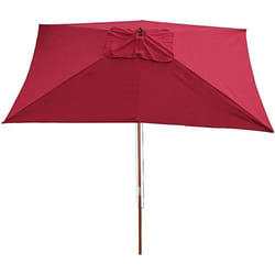 Décoshop26 04_0003820 parasol de terrasse Parasol de plage Rectangle Bordeaux, Bois