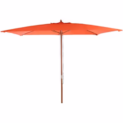 Décoshop26 04_0003819 parasol de terrasse Parasol de plage Carré Marron, Terre cuite