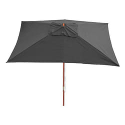 Décoshop26 04_0003826 parasol de terrasse Parasol de plage Rectangle Anthracite, Noir