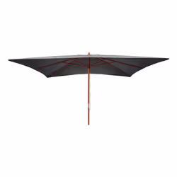 Décoshop26 04_0003826 parasol de terrasse Parasol de plage Rectangle Anthracite, Noir