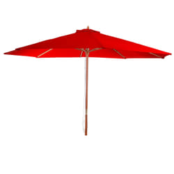 Décoshop26 04_0003822 parasol de terrasse Parasol de plage Rond Marron, Rouge