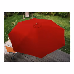 Décoshop26 04_0003822 parasol de terrasse Parasol de plage Rond Marron, Rouge
