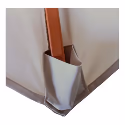 Décoshop26 04_0003816 parasol de terrasse Parasol de plage Autres Crème, Bois - Vue supplémentaire 3