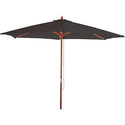 Décoshop26 04_0003813 parasol de terrasse Parasol de plage Rond Noir, Marron