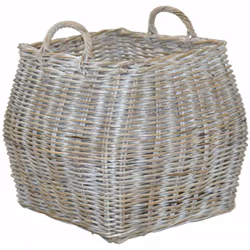 Panier en rotin avec poignées panier de rangement en rotin kubu naturel/gris Très beau panier en rotin en rotin KUBU de haute ...