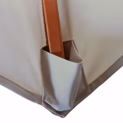 Décoshop26 04_0003823 parasol de terrasse Parasol de plage Rond Crème, Bois
