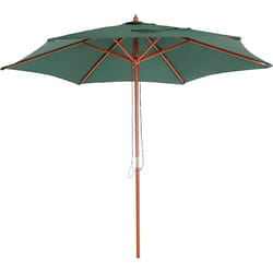 Décoshop26 04_0003824 parasol de terrasse Parasol de plage Rond Marron, Vert