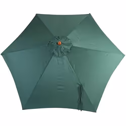 Décoshop26 04_0003824 parasol de terrasse Parasol de plage Rond Marron, Vert