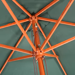 Décoshop26 04_0003824 parasol de terrasse Parasol de plage Rond Marron, Vert