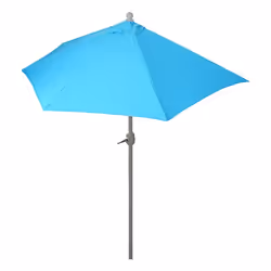Décoshop26 04_0003903, Parasol de balcon, Autres, Turquoise, Blanc, Polyester, Aluminium, Aluminium