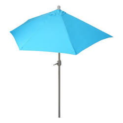 Décoshop26 04_0003903 parasol de terrasse Parasol de balcon Autres Turquoise, Blanc
