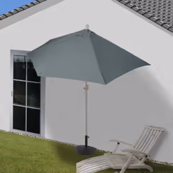 Décoshop26 04_0003851 parasol de terrasse Parasol de balcon Autres Gris, Blanc