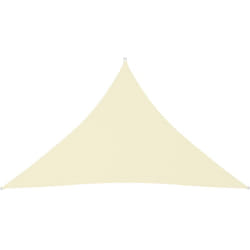 Helloshop26 - Voile toile d'ombrage parasol tissu oxford triangulaire 2,5 x 2,5 x 3,5 m crème