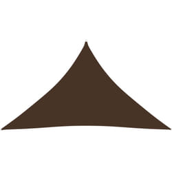 Helloshop26 - Voile toile d'ombrage parasol tissu oxford triangulaire 2,5 x 2,5 x 3,5 m marron