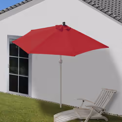 Décoshop26 04_0003852 parasol de terrasse Parasol de balcon Autres Bordeaux, Blanc