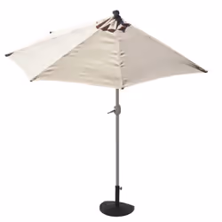 Décoshop26 04_0003849, Parasol de balcon, Autres, Crème, Blanc, Polyester, Aluminium, Aluminium