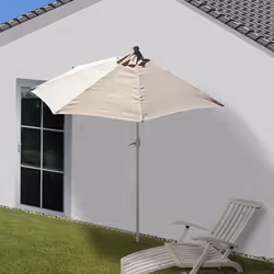 Décoshop26 04_0003850 parasol de terrasse Parasol de balcon Triangle Crème