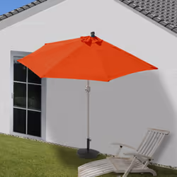 Décoshop26 04_0003834 parasol de terrasse Parasol de balcon Autres Orange, Blanc