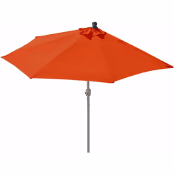 Demi parasol semi-circulaire balcon terrasse UV 50+ polyester/aluminium 3kg avec une portée de 270 cm terre cuite sans suppor ...