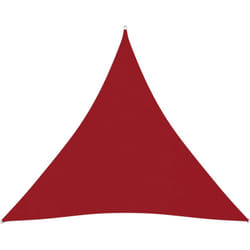 Helloshop26 - Voile toile d'ombrage parasol tissu oxford triangulaire 3,6 x 3,6 x 3,6 m rouge