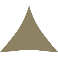 Helloshop26 - Voile toile d'ombrage parasol tissu oxford triangulaire 3 x 3 x 3 m beige