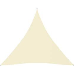 Helloshop26 - Voile toile d'ombrage parasol parasol tissu oxford triangulaire 3 x 3 x 3 m crème