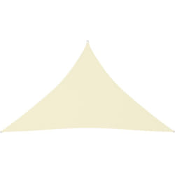 Helloshop26 - Voile toile d'ombrage parasol tissu oxford triangulaire 3 x 3 x 4,24 m crème