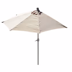 Décoshop26 04_0003838, Parasol de balcon, Autres, Crème, Blanc, Polyester, Aluminium, Aluminium