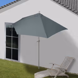 Décoshop26 04_0003900 parasol de terrasse Parasol de balcon Autres Noir, Crème, Gris