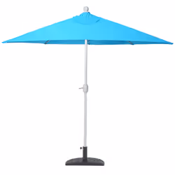 Décoshop26 04_0003828, Parasol de balcon, Autres, Turquoise, Blanc, Polyester, Aluminium, Aluminium