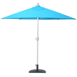Décoshop26 04_0003828 parasol de terrasse Parasol de balcon Autres Turquoise, Blanc