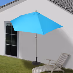 Décoshop26 04_0003828 parasol de terrasse Parasol de balcon Autres Turquoise, Blanc