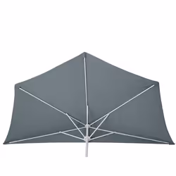 Décoshop26 04_0003897 parasol de terrasse Parasol de balcon Autres Anthracite, Blanc