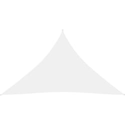 Voile toile d'ombrage parasol tissu oxford triangulaire 4 x 4 x 5,8 m blanc