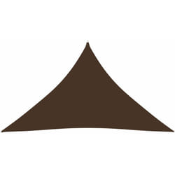 Helloshop26 - Voile toile d'ombrage parasol tissu oxford triangulaire 4 x 4 x 5,8 m marron