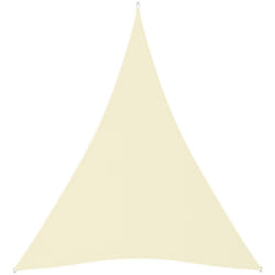Helloshop26 - Voile d'ombrage parasol tissu oxford triangulaire 4 x 5 x 5 m crème