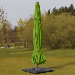 Décoshop26 04_0003859 parasol de terrasse Parasol d'aire de jeux commerciale Rond Noir, Vert