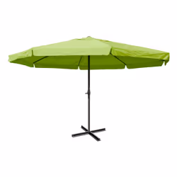 Décoshop26 04_0003865, Parasol de plage, Rond, Noir, Vert, Polyester, Aluminium, Aluminium