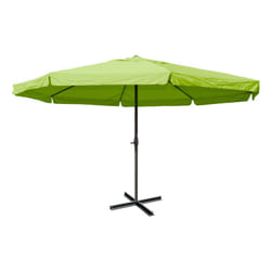 Décoshop26 04_0003865 parasol de terrasse Parasol de plage Rond Noir, Vert