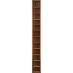 Tour étagère CD / DVD rangement stockage armoire 175 cm MDF mélaminé noyer