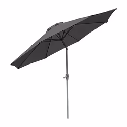 Parasol de jardin Ø 2,7m inclinable polyester/aluminium 5kg anthracite Que ce soit sur votre terrasse ou sur votre balcon, ce ...