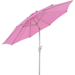 Décoshop26 04_0003877 parasol de terrasse Parasol de balcon Rond Gris, Rose