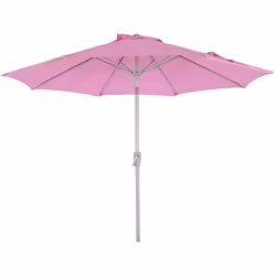 Décoshop26 04_0003877 parasol de terrasse Parasol de balcon Rond Gris, Rose