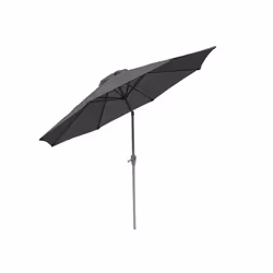 Décoshop26 04_0003885, Parasol de balcon, Rond, Anthracite, Polyester, Aluminium, Monochromatique
