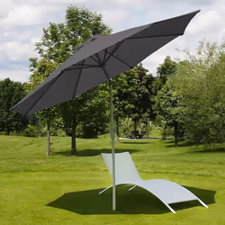 Décoshop26 04_0003885 parasol de terrasse Parasol de balcon Rond Anthracite