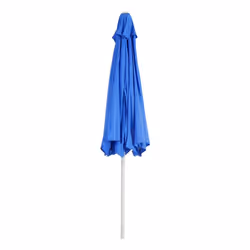 Décoshop26 04_0003880 parasol de terrasse Parasol de plage Rond Bleu, Blanc
